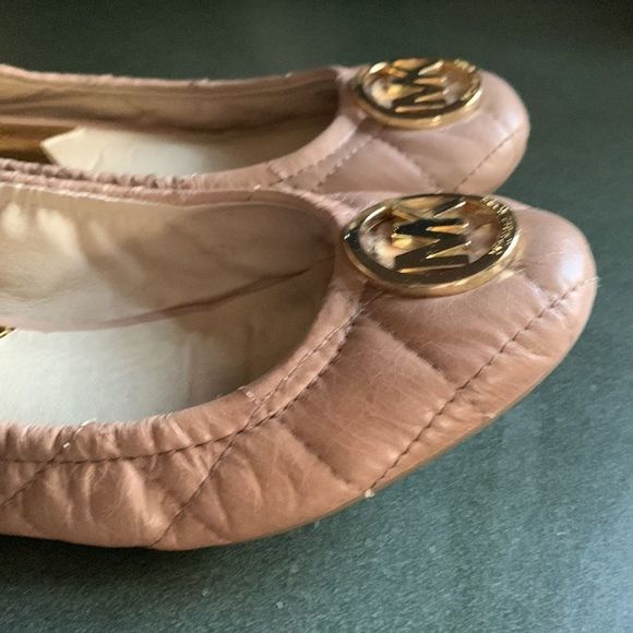 Michael Kors Nude Fulton Quilted Ballet Flats size 6.5 - Picture 7 of 13